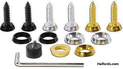 Theft Resistant Number Plate Screws